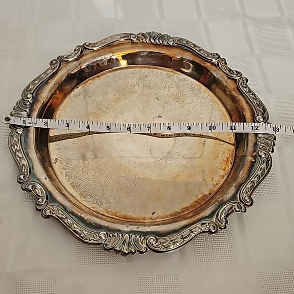 E.P Steel Vintage Silver Platter 13"-13" - Picture 5 of 16